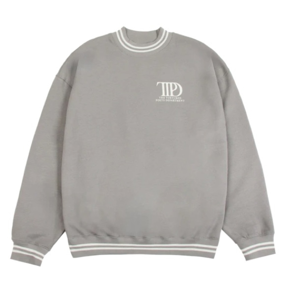 Taylor Swift Gray Sweatshirt with Embroidered Logo